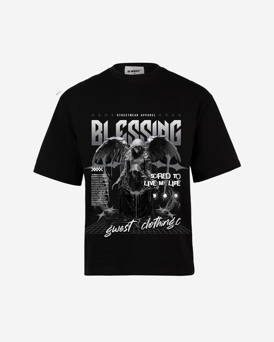 G West Rhinestone Blessing Oversized Tee