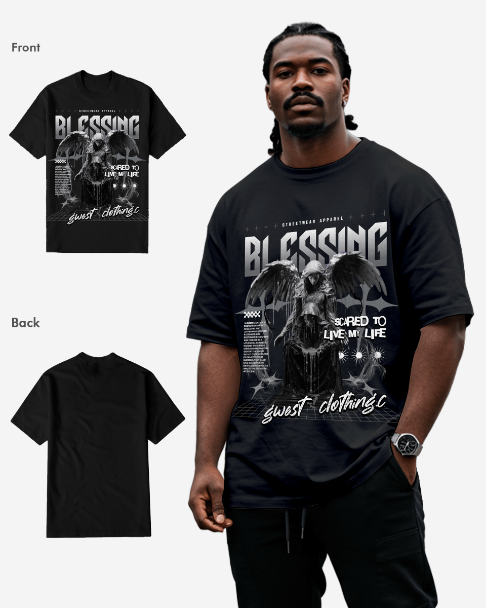 G West Rhinestone Blessing Tee Big and Tall
