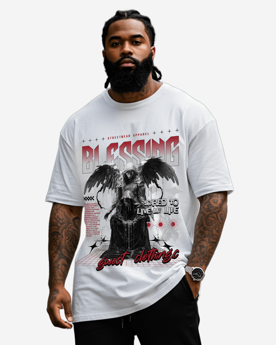 G West Rhinestone Blessing Tee Big and Tall