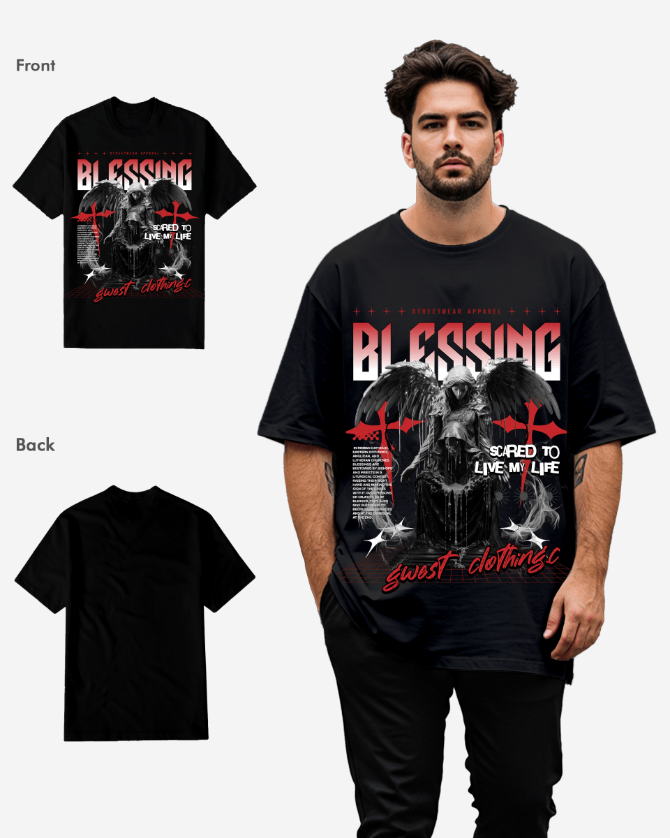 G West Rhinestone Blessing Tee Big and Tall