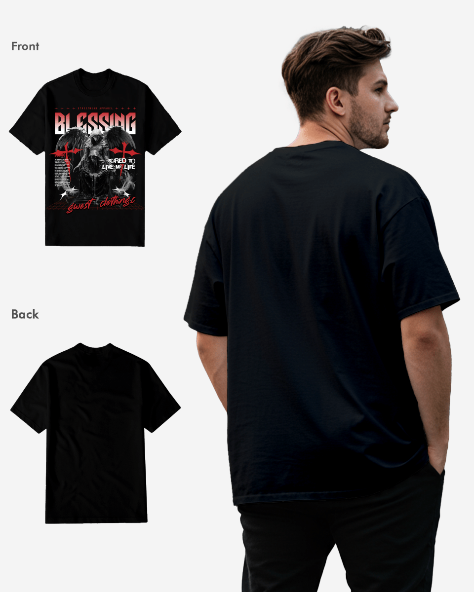 G West Rhinestone Blessing Tee Big and Tall