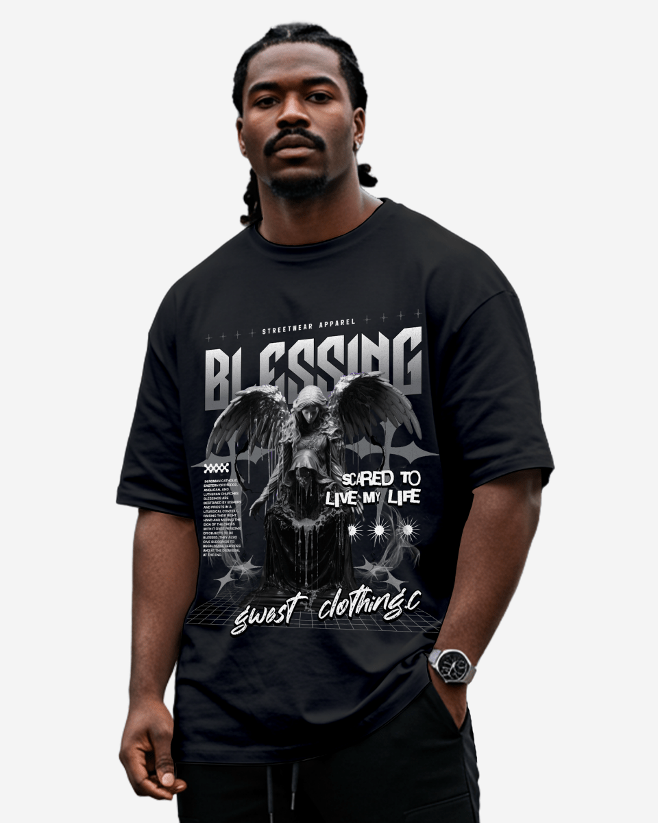 G West Rhinestone Blessing Tee Big and Tall