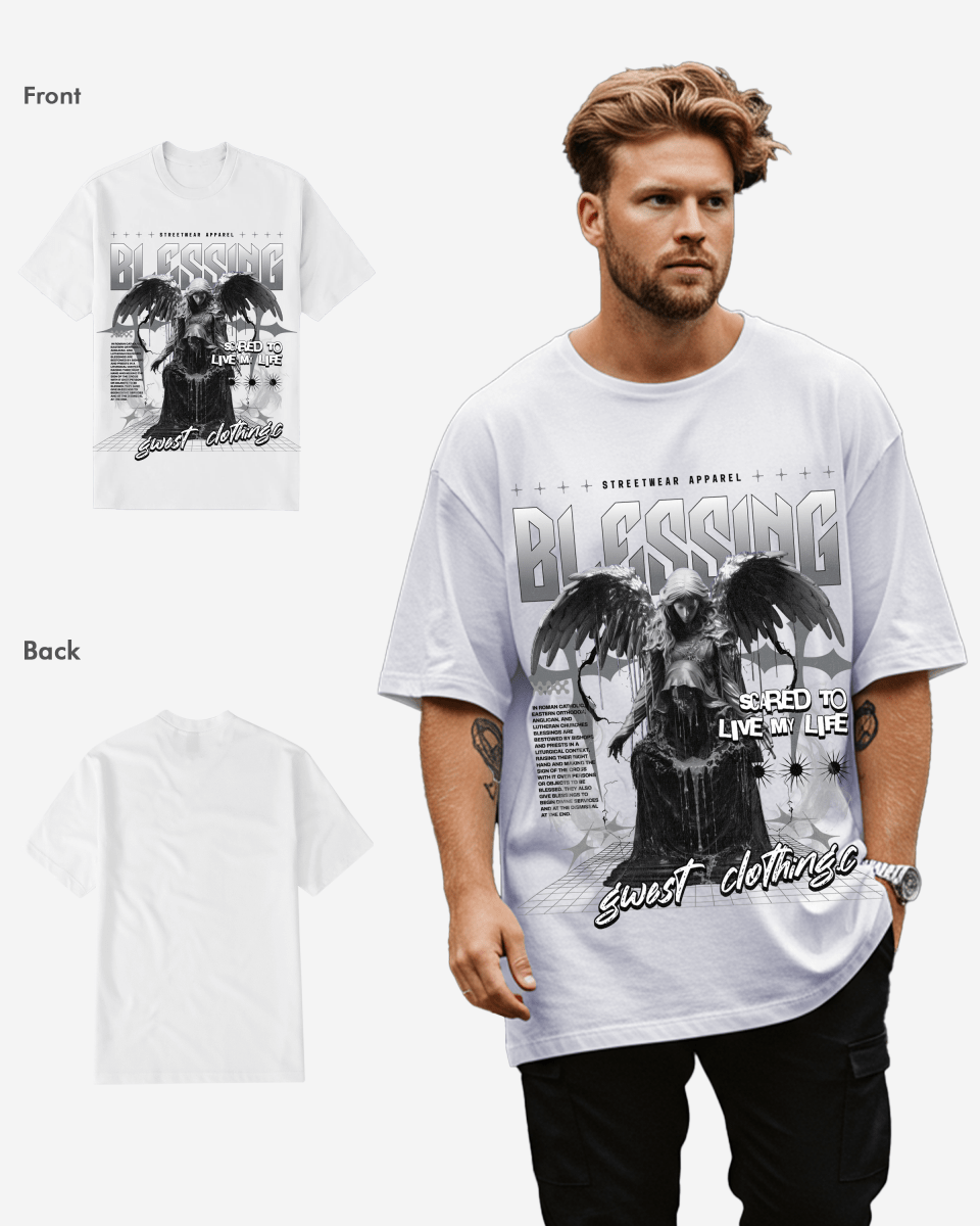 G West Rhinestone Blessing Tee Big and Tall