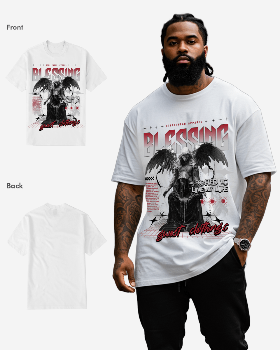 G West Rhinestone Blessing Tee Big and Tall