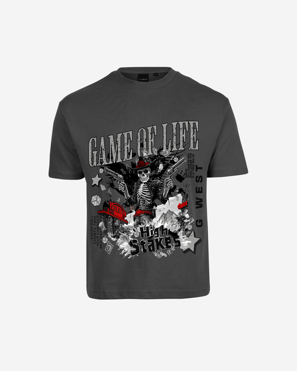 G West Rhinestone Game Of Life Oversized Tee