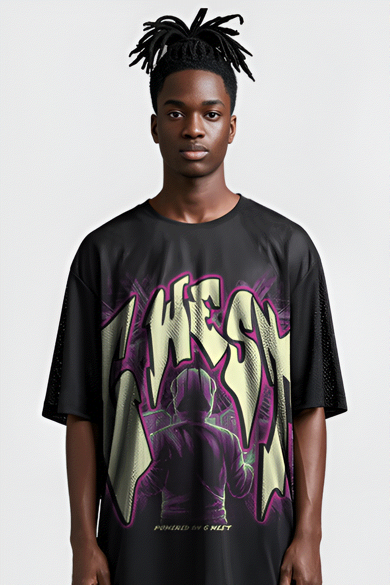 G WEST RHINESTONE MAN IN GLOW 3/4 SLEEVES MESH SHORT SET