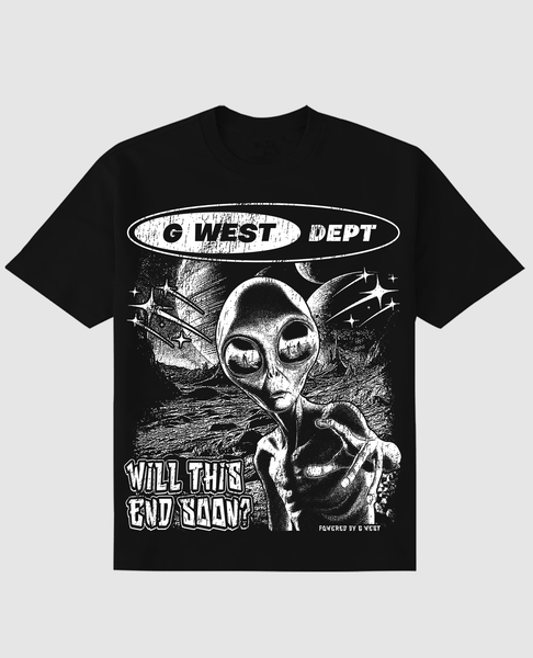G West Rhinestone Not My Earth  Oversized Tee