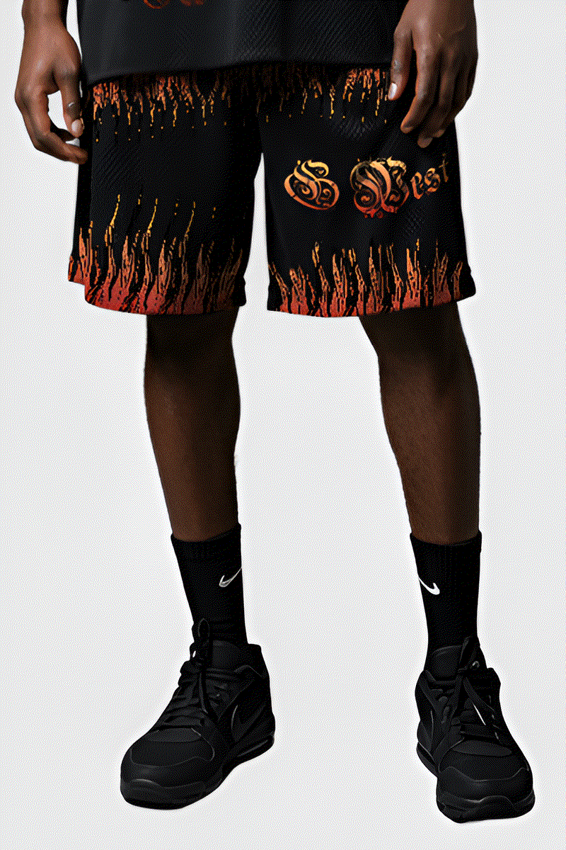 G WEST RHINSTONE HARMONY 3/4 SLEEVES MESH SHORT SET