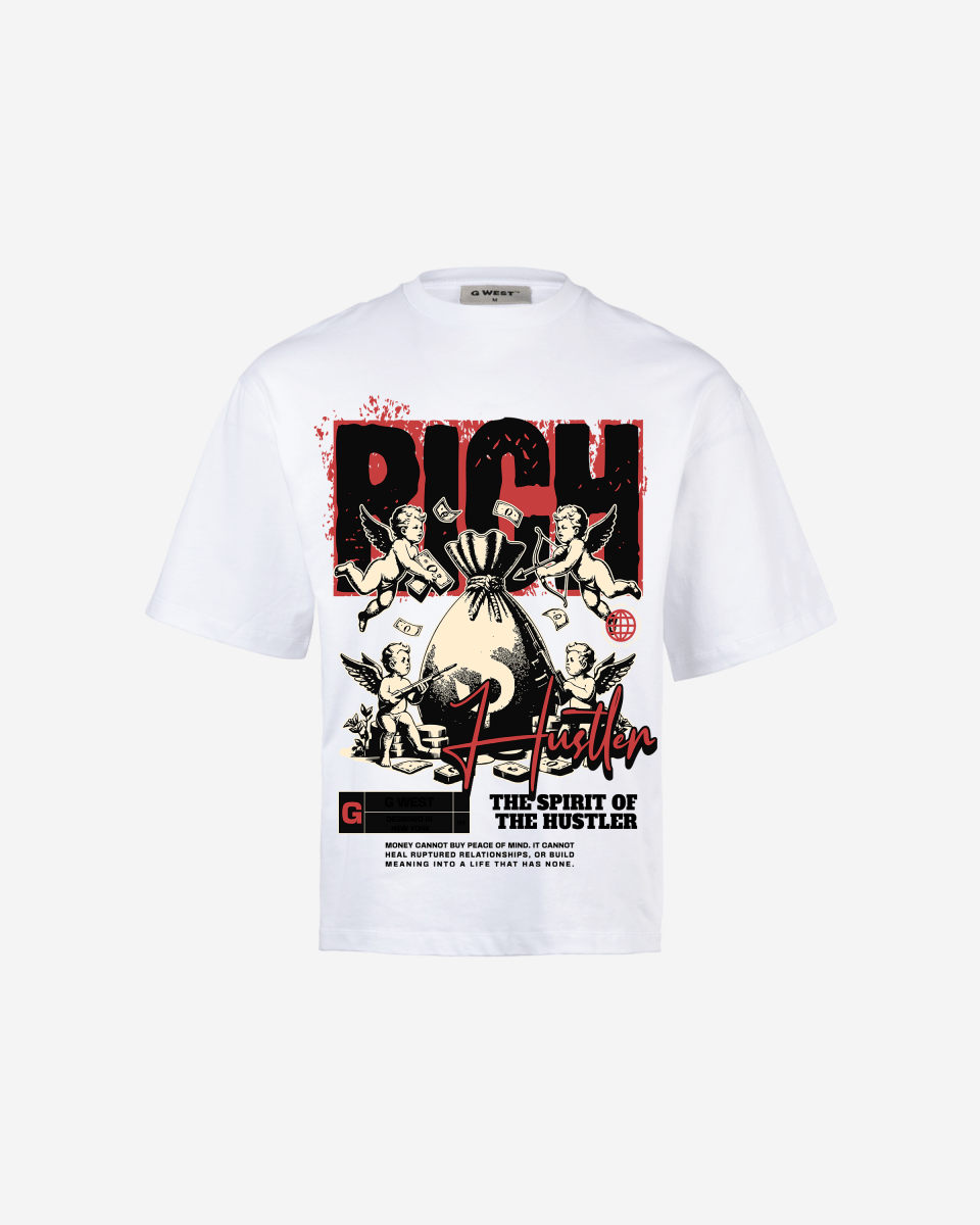 G-WEST RICH HUSTLER OVERSIZEED TEE