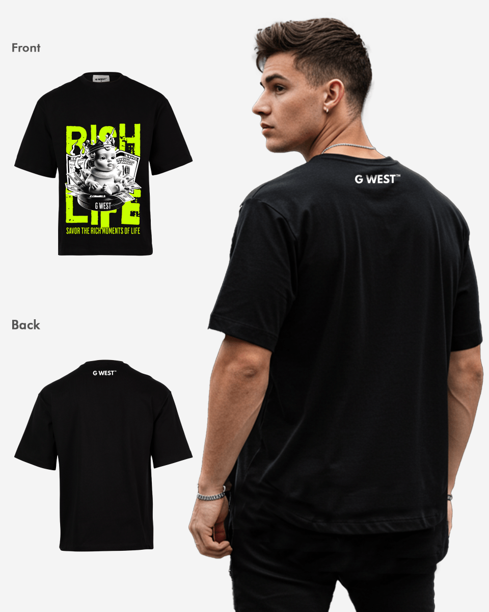 G-WEST RICH LIFE OVERSIZED TEE
