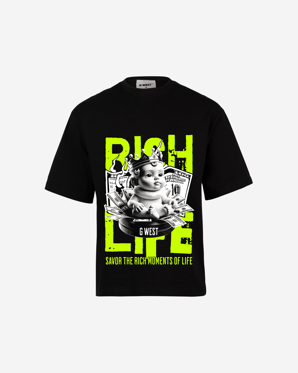 G-WEST RICH LIFE OVERSIZED TEE