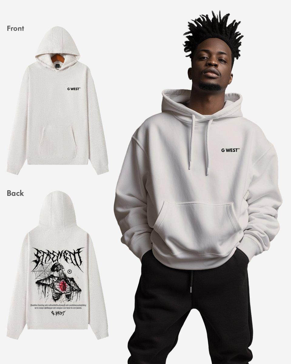 G West Ripping Skeleton Oversized Hoodie
