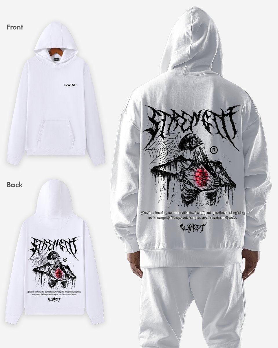 G West Ripping Skeleton Oversized Hoodie
