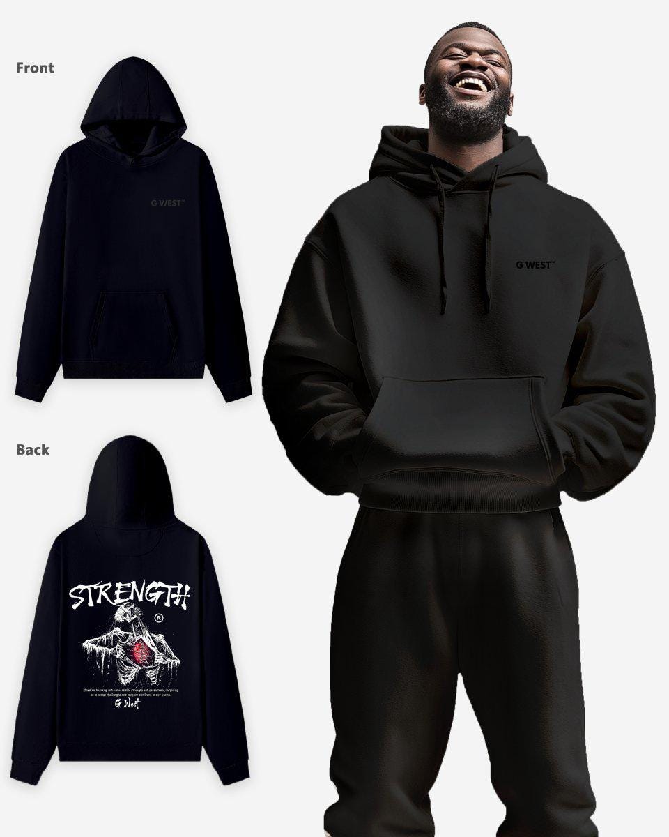 G West Ripping Skeleton Oversized Hoodie