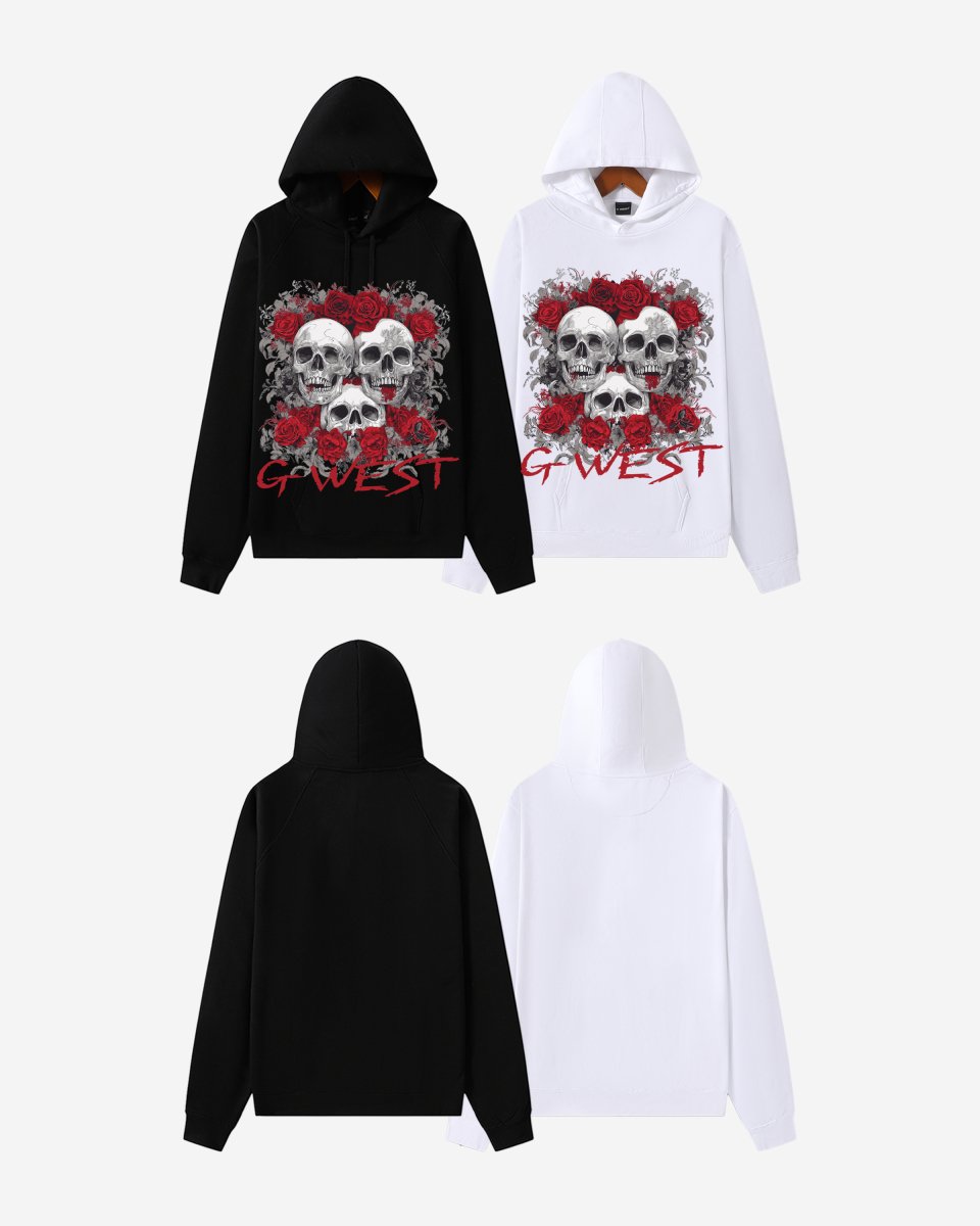 G West Roses And Bones Oversize Hoodie
