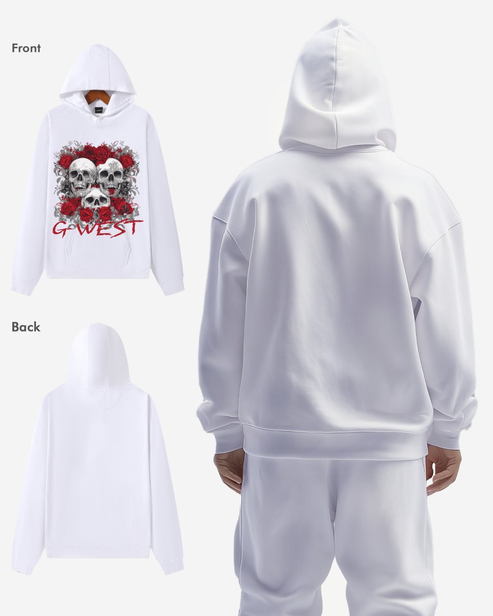 G West Roses And Bones Oversize Hoodie