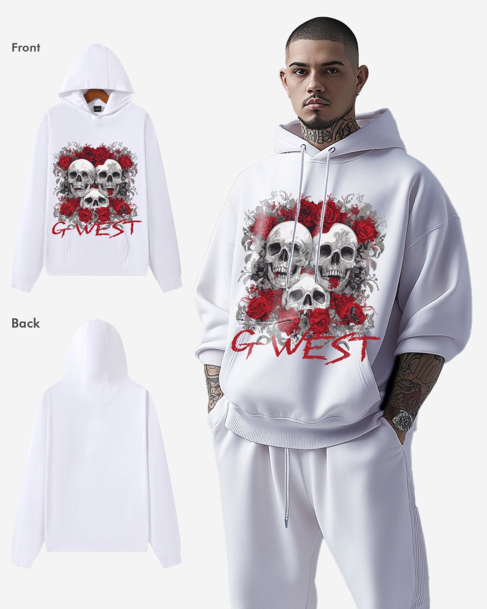 G West Roses And Bones Oversize Hoodie