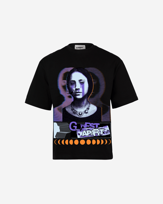 G-WEST shadows weep Oversized TEE