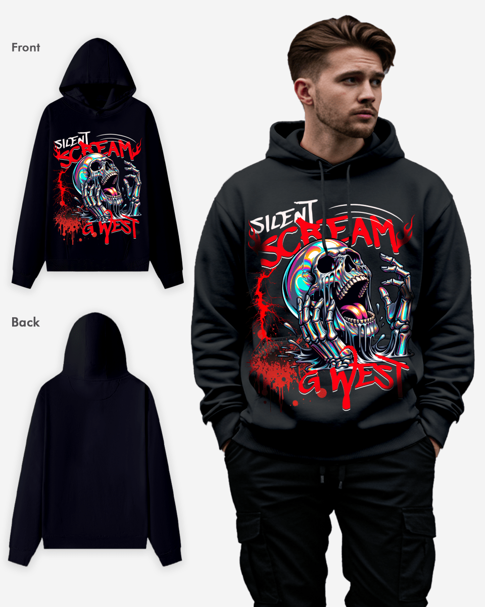 G WEST SILENT SCREAM HOODIE Big and Tall