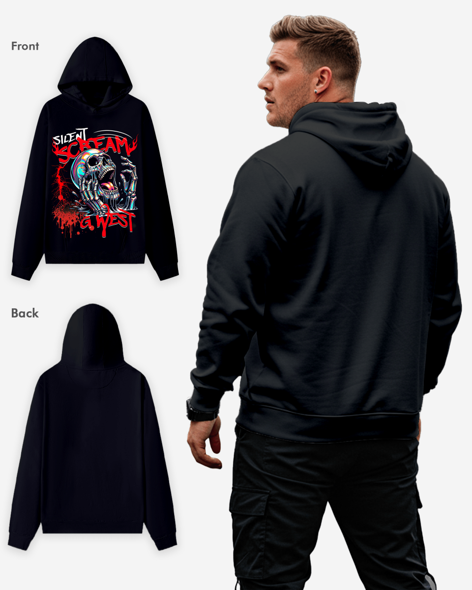 G WEST SILENT SCREAM HOODIE Big and Tall