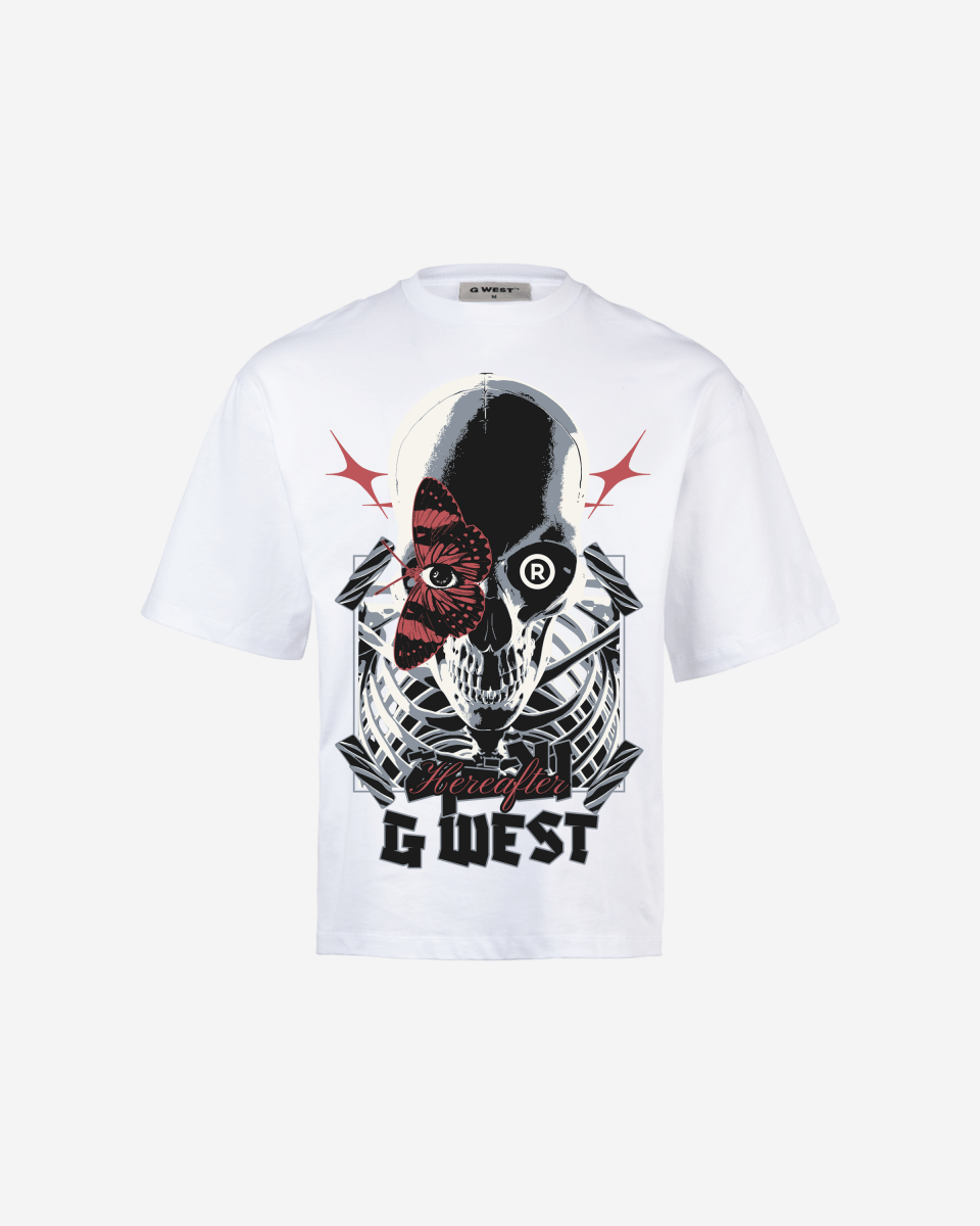G-WEST SKULL AND WINGED VISION OVERSIZED TEE