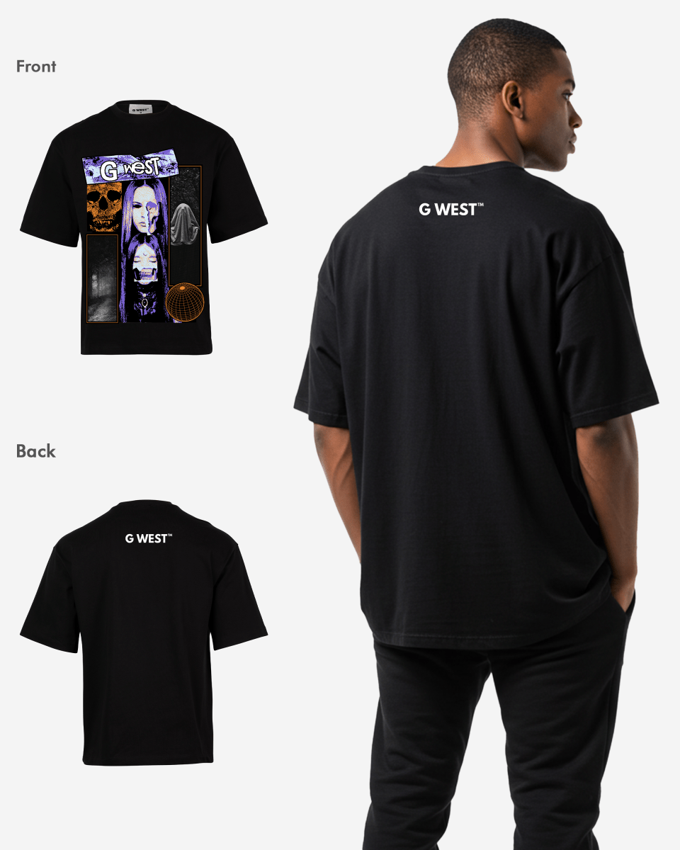 G West skull n shadows Oversized Tee