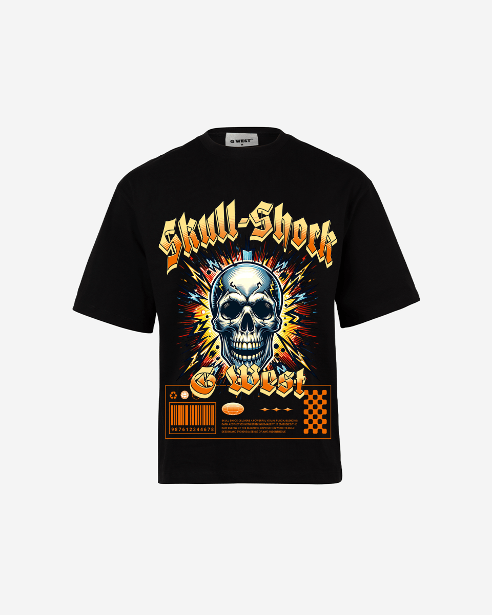 G-WEST SKULL SHORK OVERSIZED TEE
