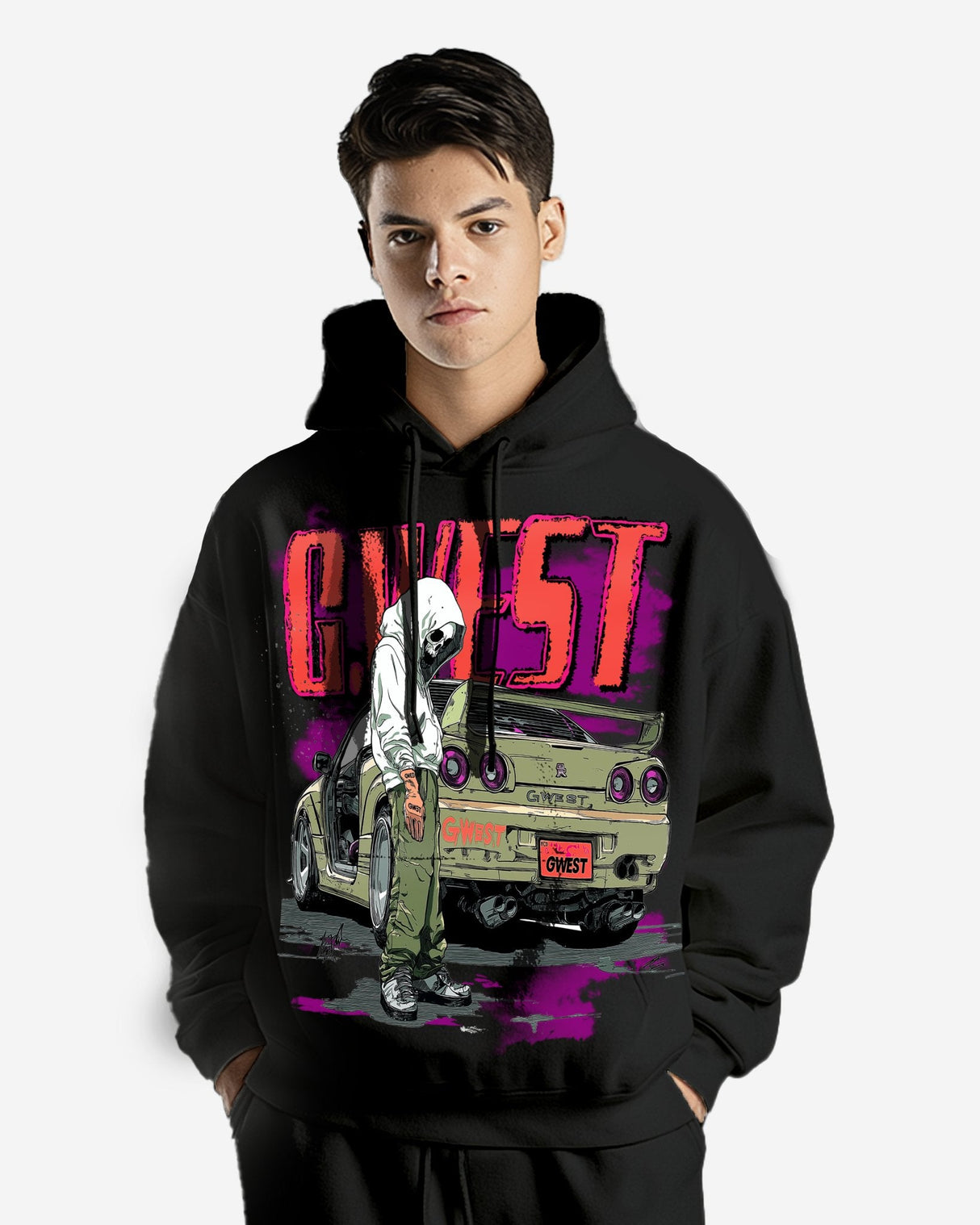 G WEST SKYLINE OVERSIZE HOODIE