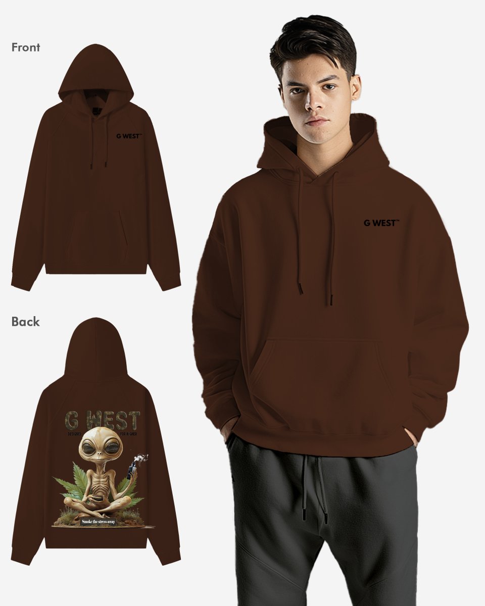 G West Smoking Alien Oversize Hoodie