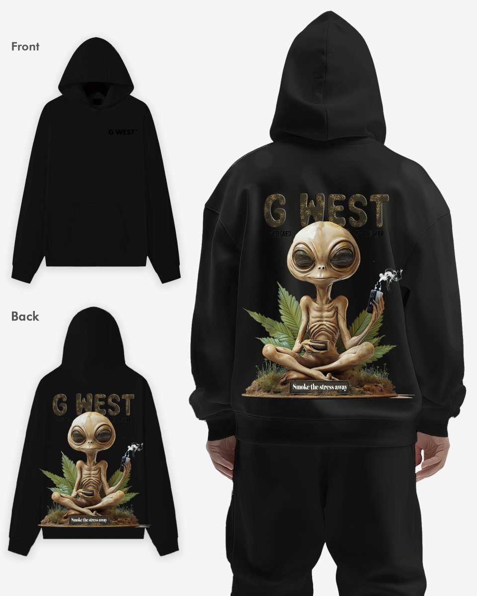 G West Smoking Alien Oversize Hoodie