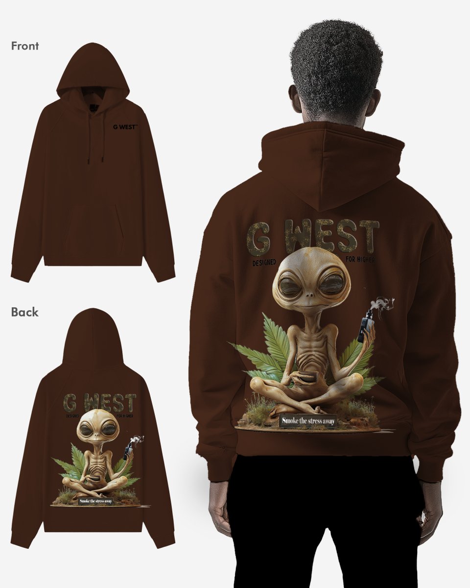 G West Smoking Alien Oversize Hoodie