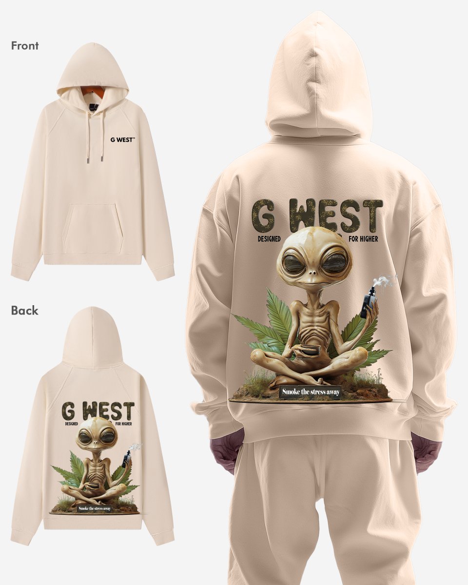 G West Smoking Alien Oversize Hoodie