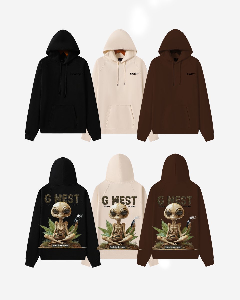 G West Smoking Alien Oversize Hoodie