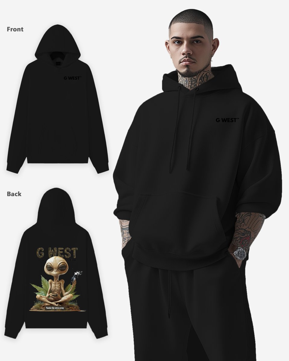 G West Smoking Alien Oversize Hoodie