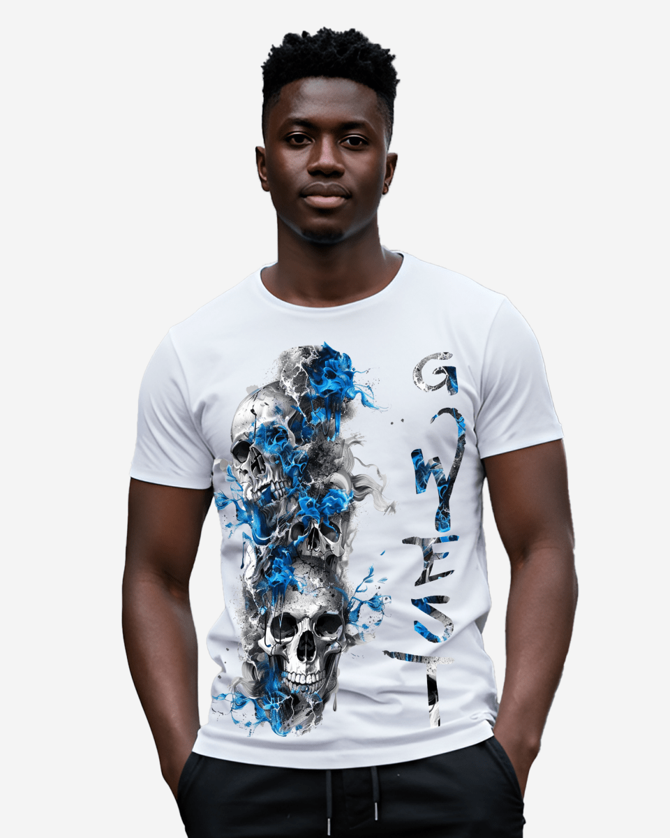G WEST Smoky skull TEE