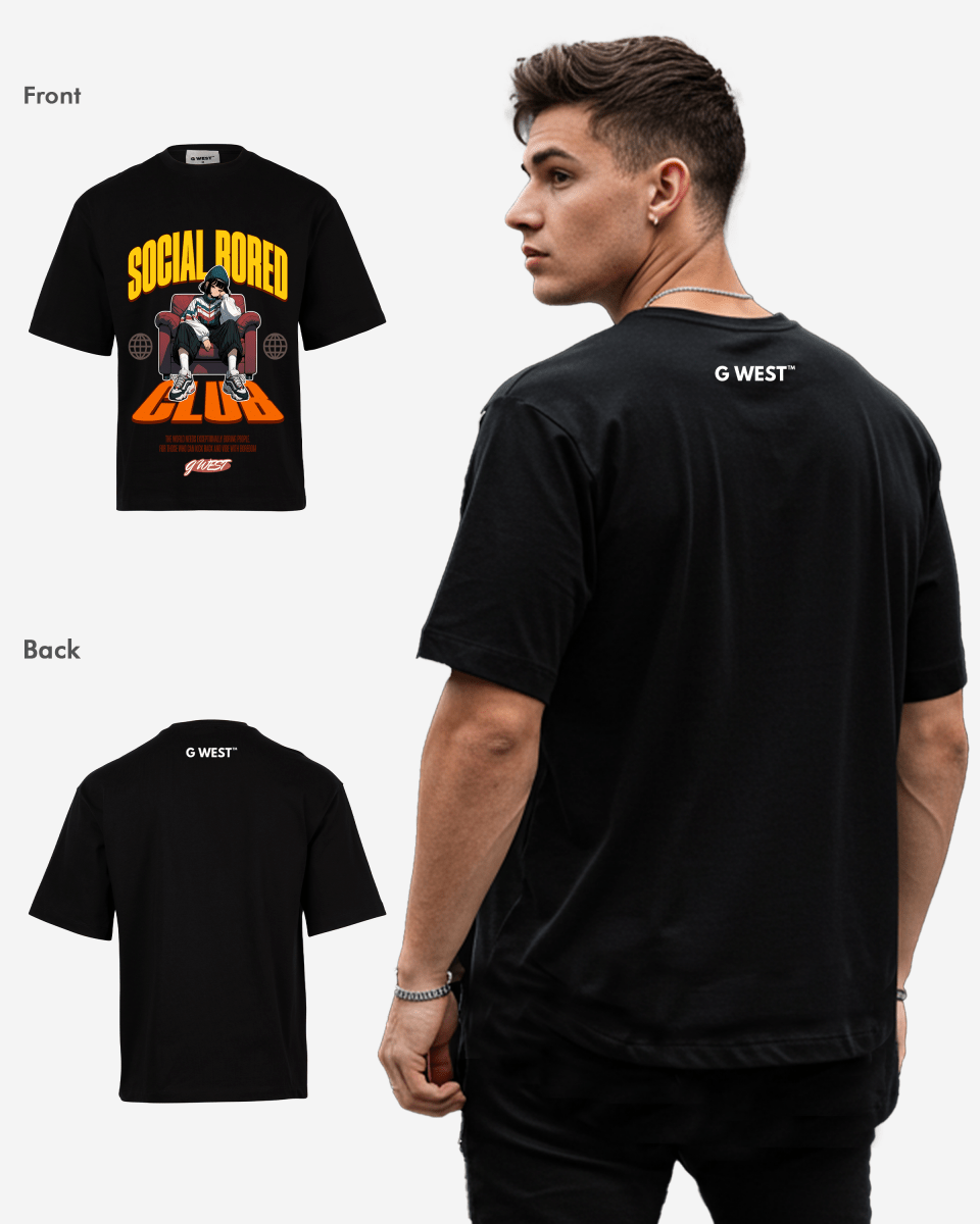 G-WEST SOCIAL BORED OVERSIZED TEE