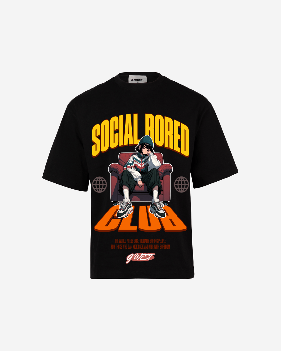 G-WEST SOCIAL BORED OVERSIZED TEE