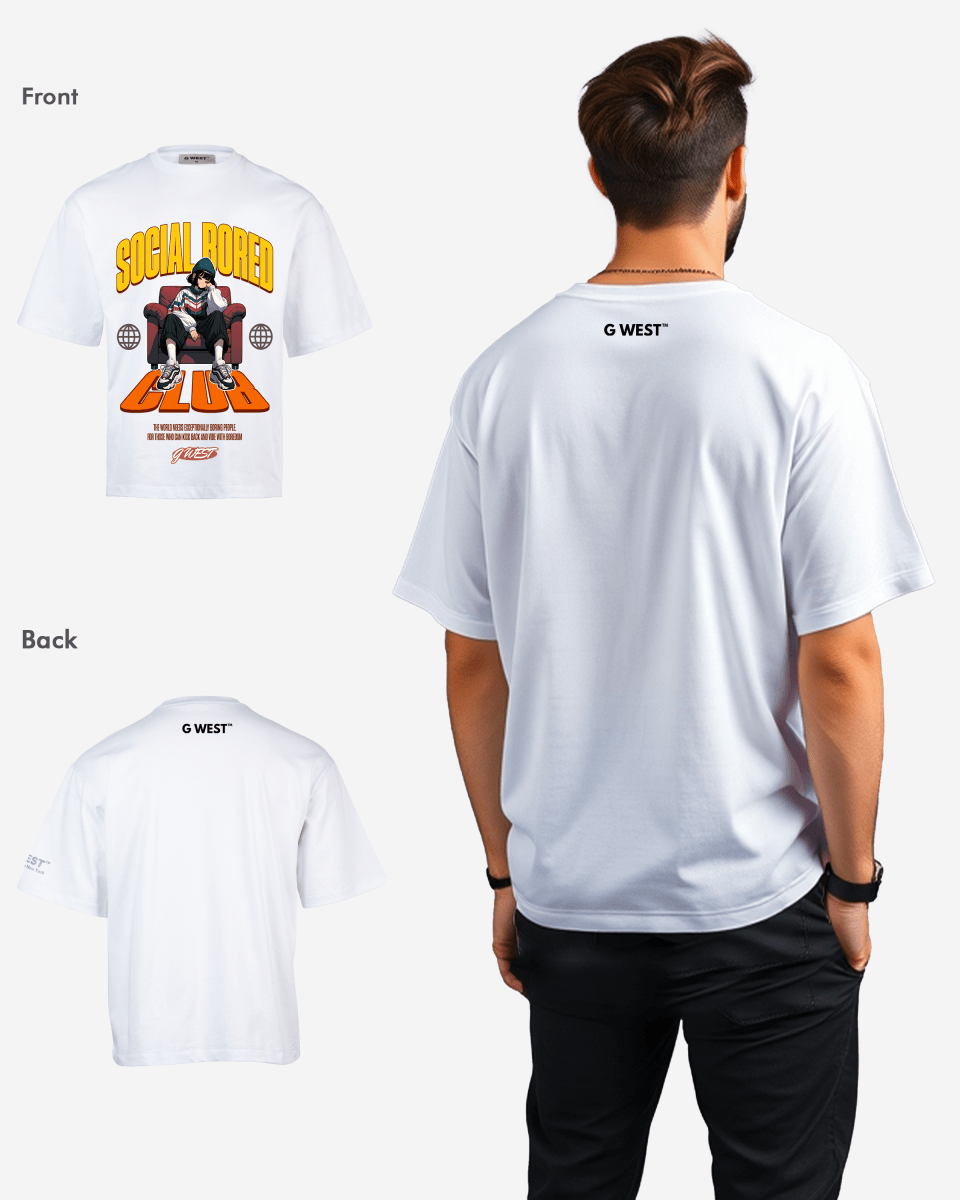 G-WEST SOCIAL BORED OVERSIZED TEE