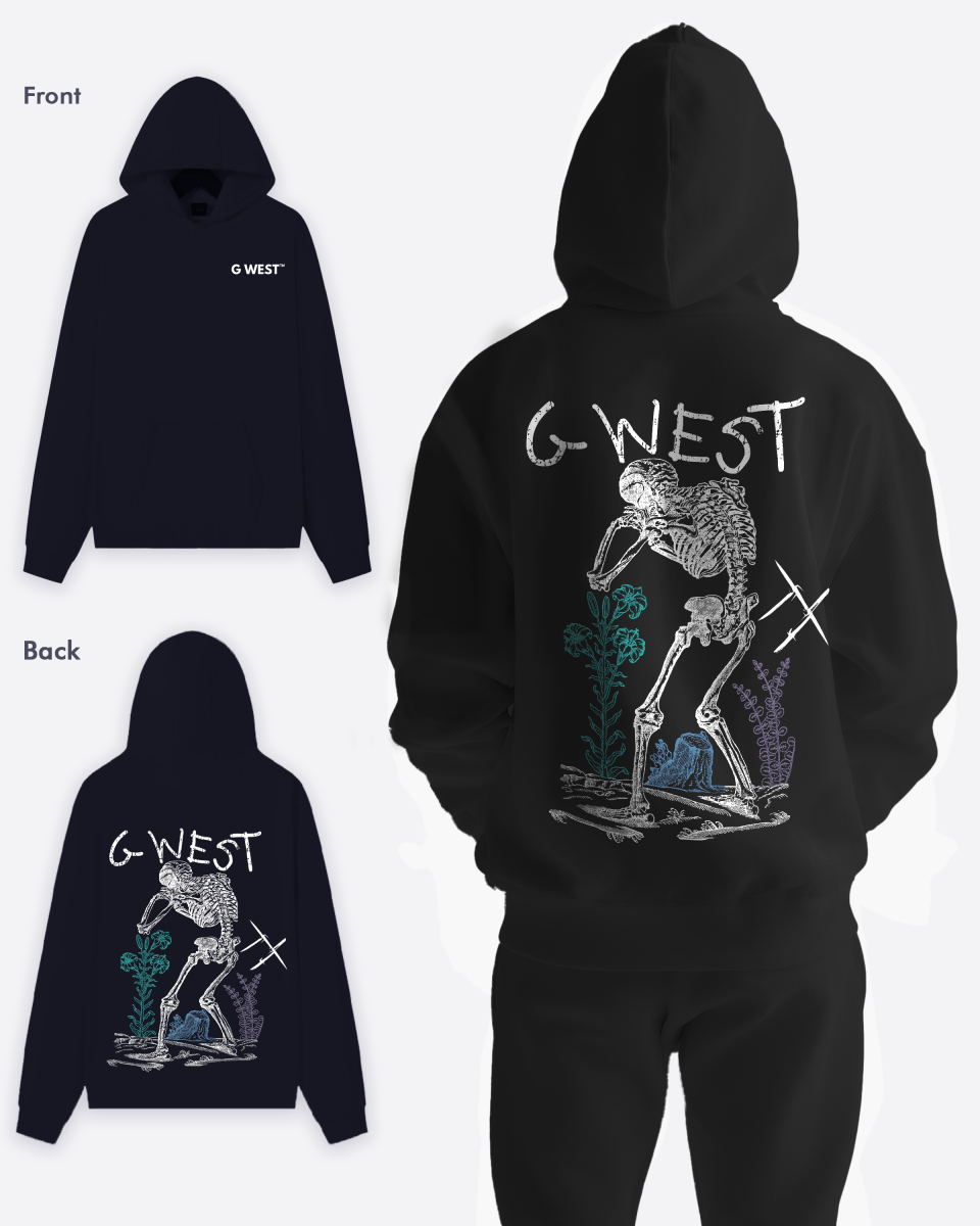 G West Sorrow Skeleton Heavy Premium Hoodie