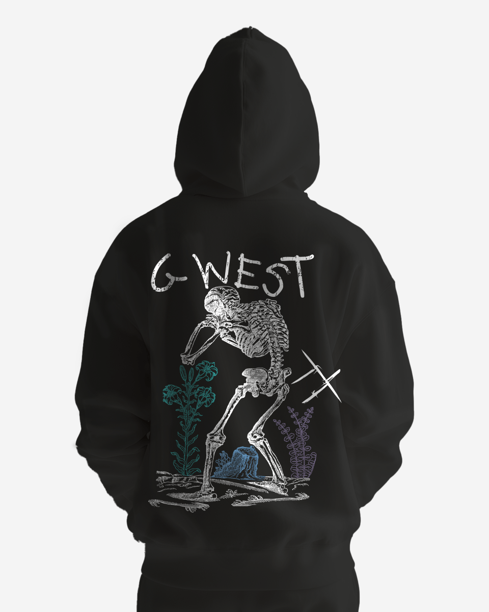 G West Sorrow Skeleton Heavy Premium Hoodie