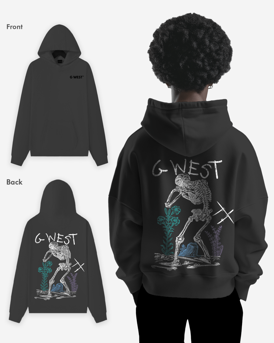 G West Sorrow Skeleton Heavy Premium Hoodie