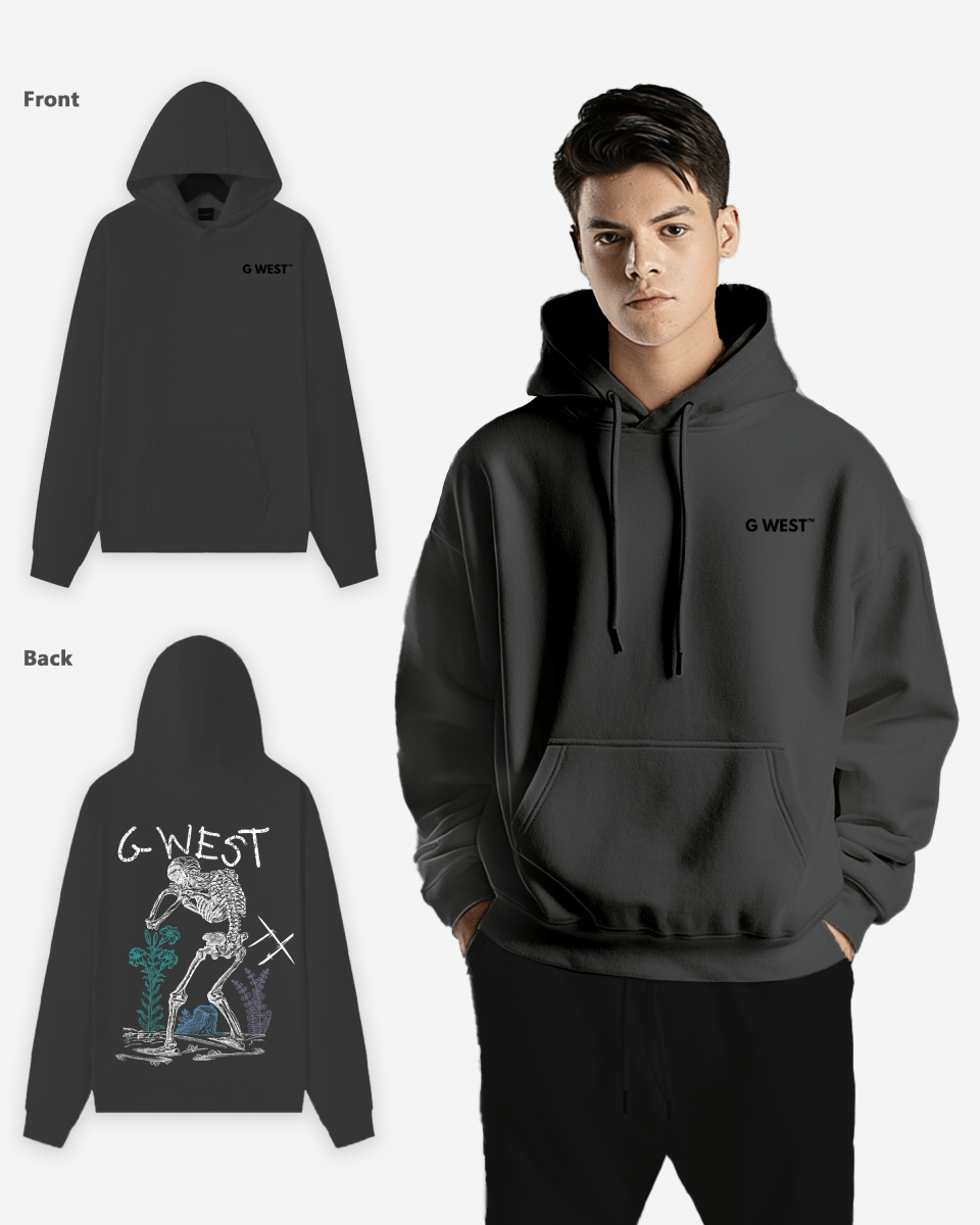 G West Sorrow Skeleton Heavy Premium Hoodie