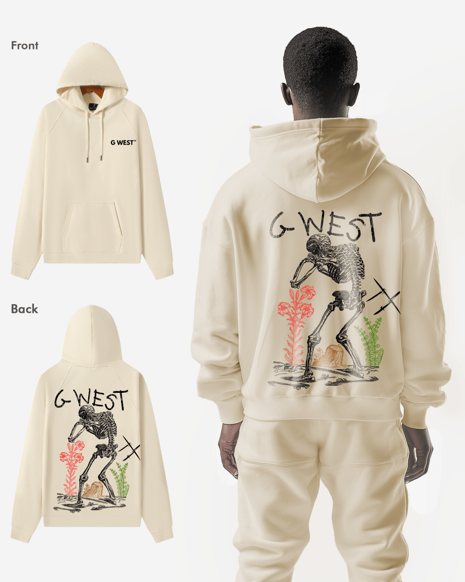G West Sorrow Skeleton Heavy Premium Hoodie