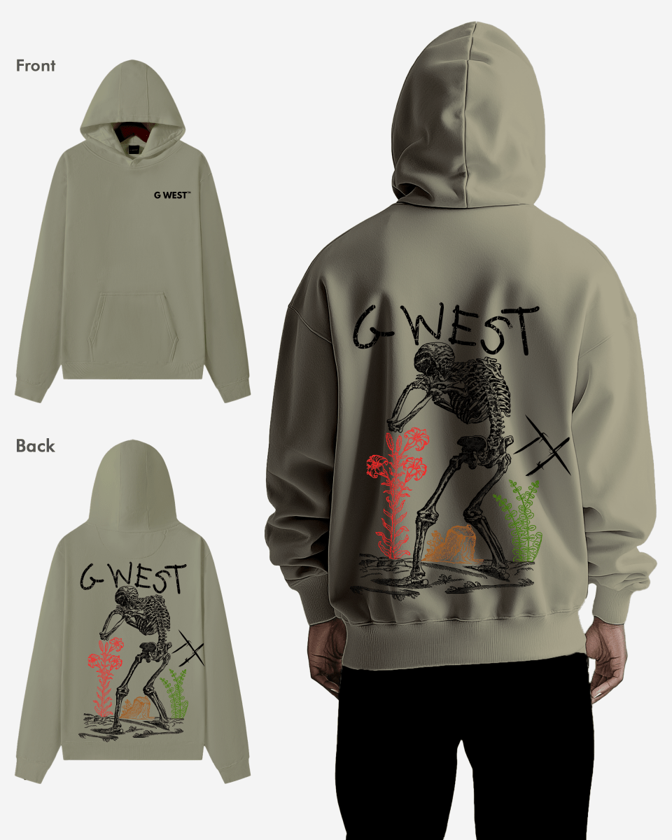 G West Sorrow Skeleton Heavy Premium Hoodie