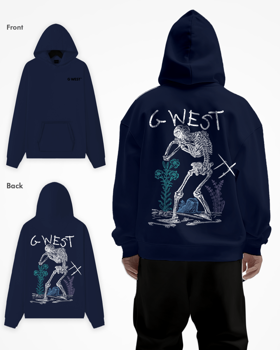 G West Sorrow Skeleton Heavy Premium Hoodie