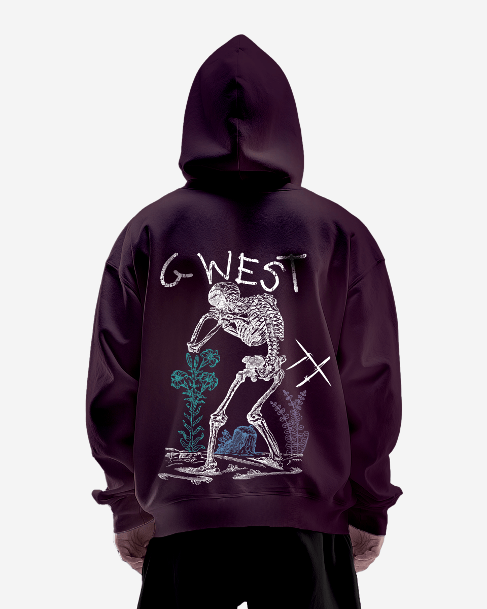 G West Sorrow Skeleton Heavy Premium Hoodie