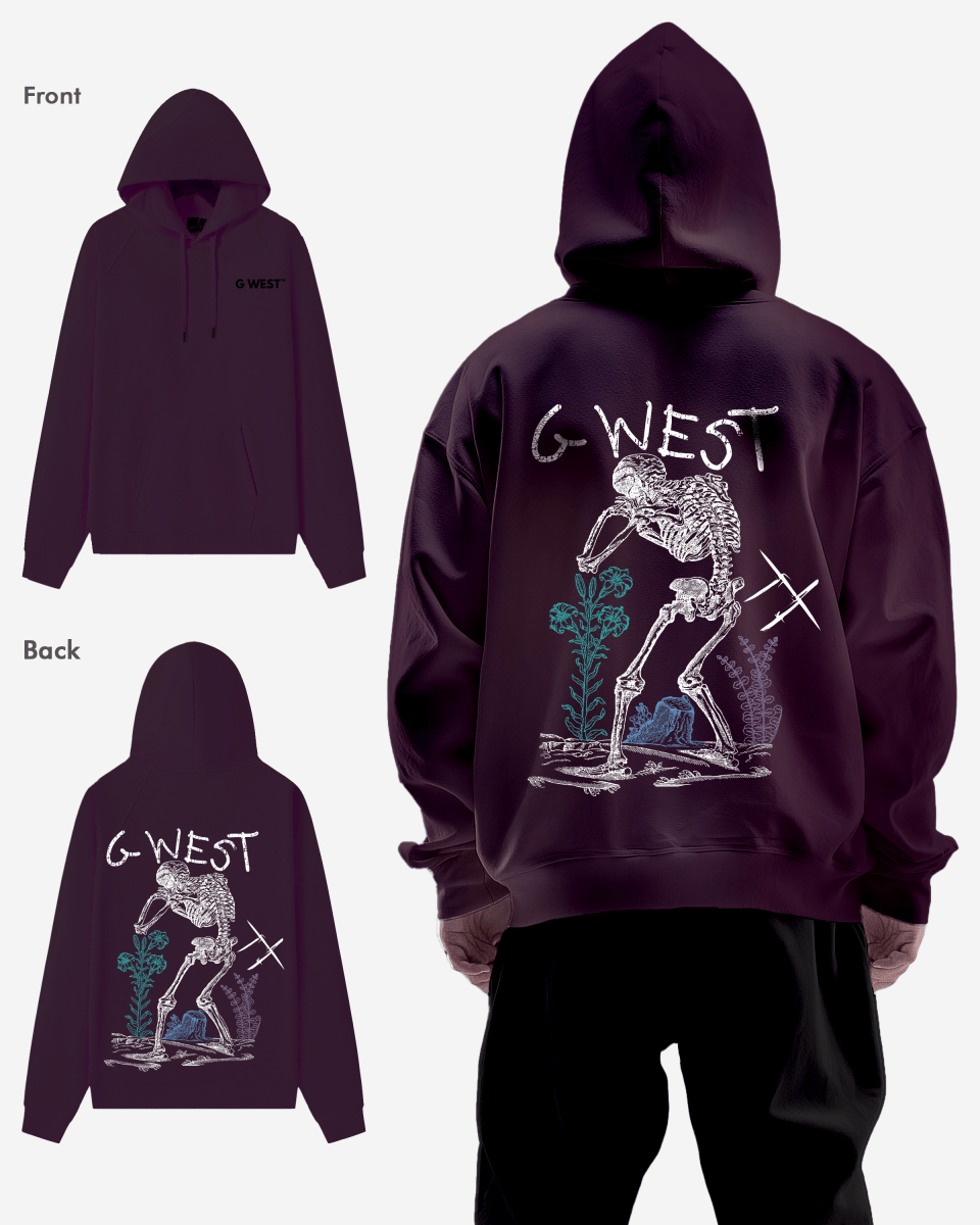 G West Sorrow Skeleton Heavy Premium Hoodie