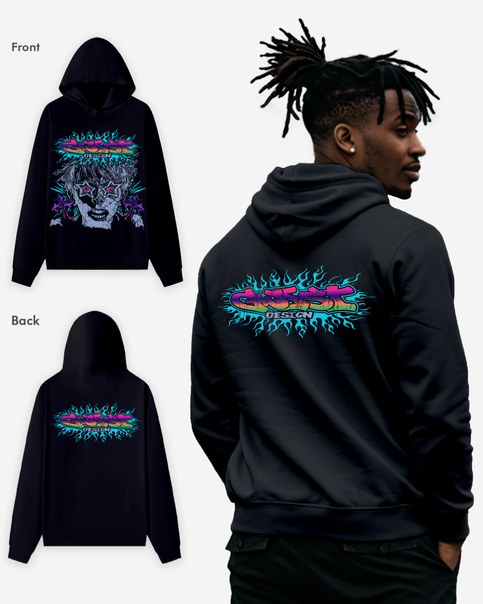 G WEST STARFLAMES HOODIE Big and Tall