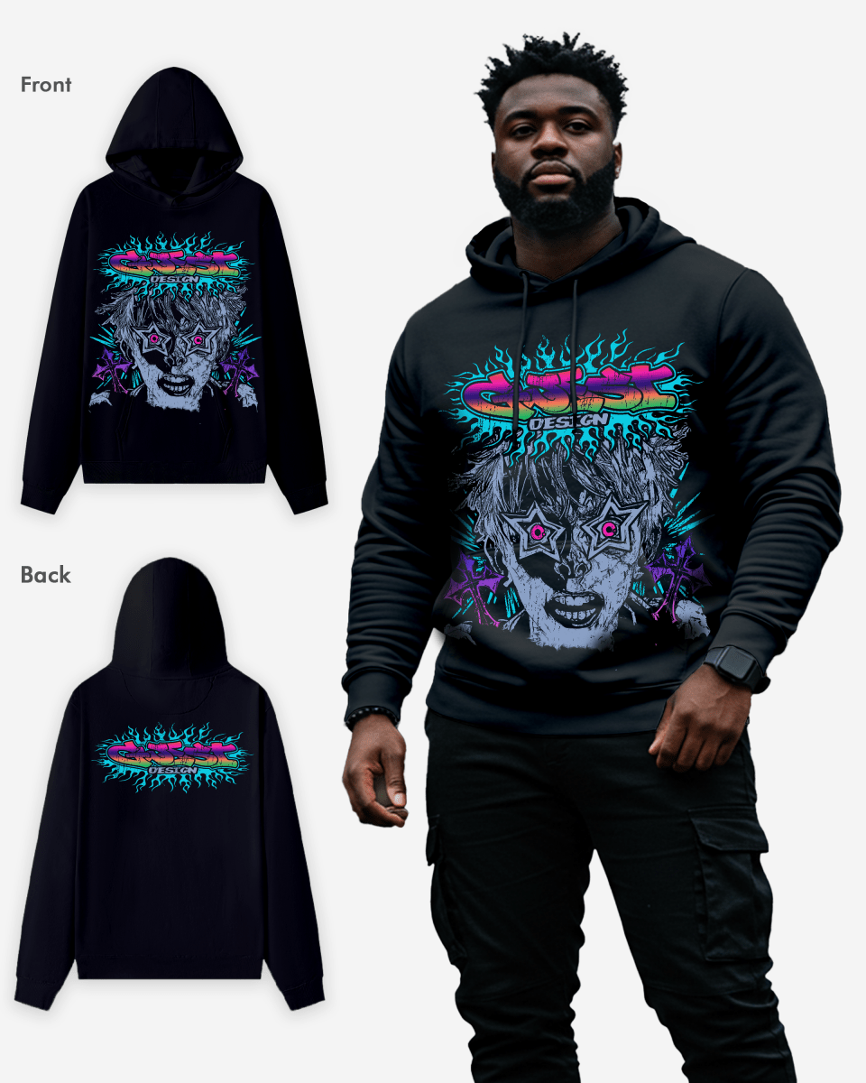 G WEST STARFLAMES HOODIE Big and Tall