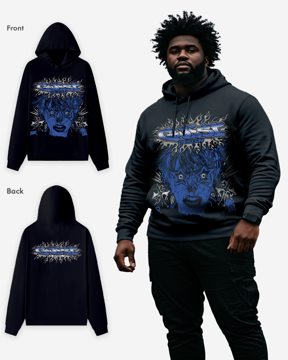 G WEST STARFLAMES HOODIE Big and Tall
